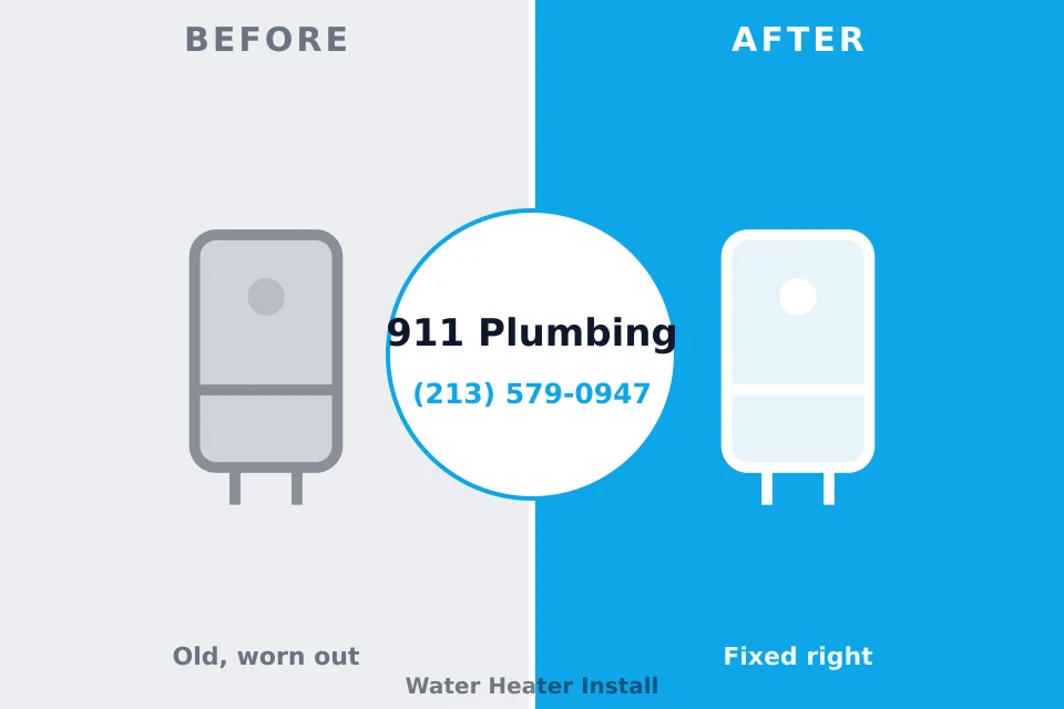 Before and after: plumbing repair Kootenai, ID